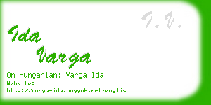 ida varga business card